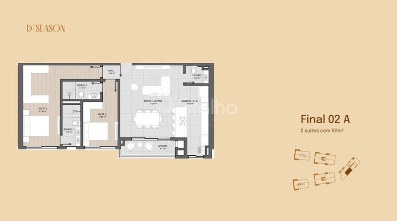 Apartamento com 2 suítes no João Paulo em Florrianópolis: 2ª foto da galeria de imagens do imóvel