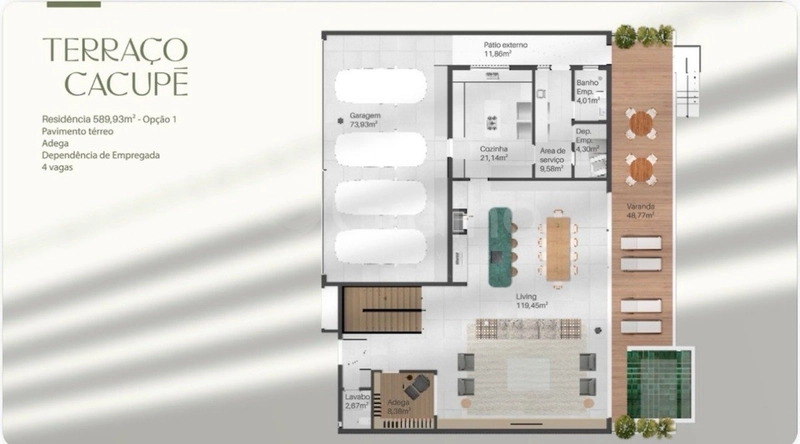 Casa com 5 suítes em Cacupé: 17ª foto da galeria de imagens do imóvel