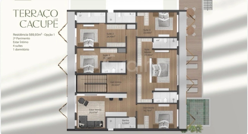 Casa com 5 suítes em Cacupé: 18ª foto da galeria de imagens do imóvel