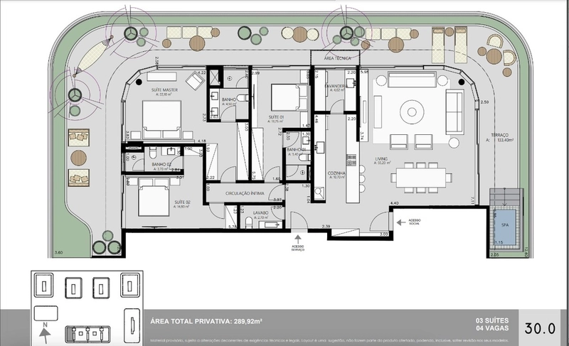 Apartamento com 3 suítes em Jurerê: 6ª foto da galeria de imagens do imóvel