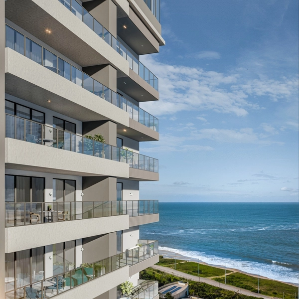 APTO na quadra do mar com vista para a praia de Bal. Piçarras: 3ª foto da galeria de imagens do imóvel