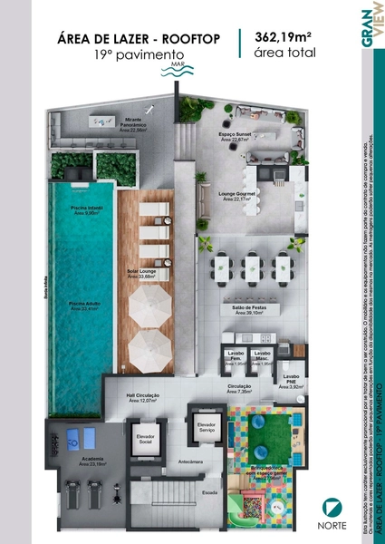 APTO no 16º andar frente mar com 03 vagas em Balneario Piçarras.: 18ª foto da galeria de imagens do imóvel