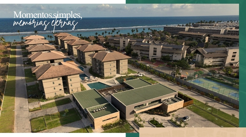 Apartamento 2 quartos na praia de Muro Alto, pronto para morar