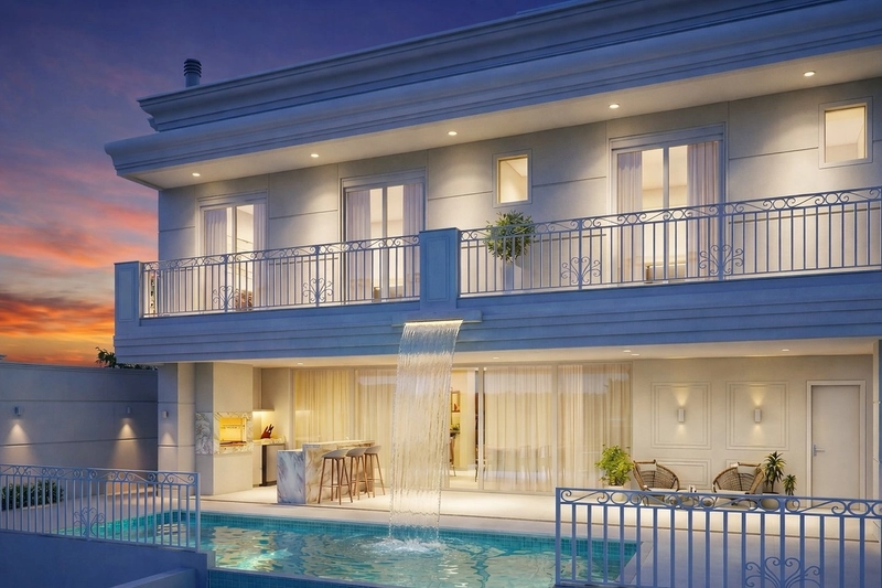 Casa de luxo no Reserva Club com 3 suítes e piscina borda infinita: 7ª foto da galeria de imagens do imóvel