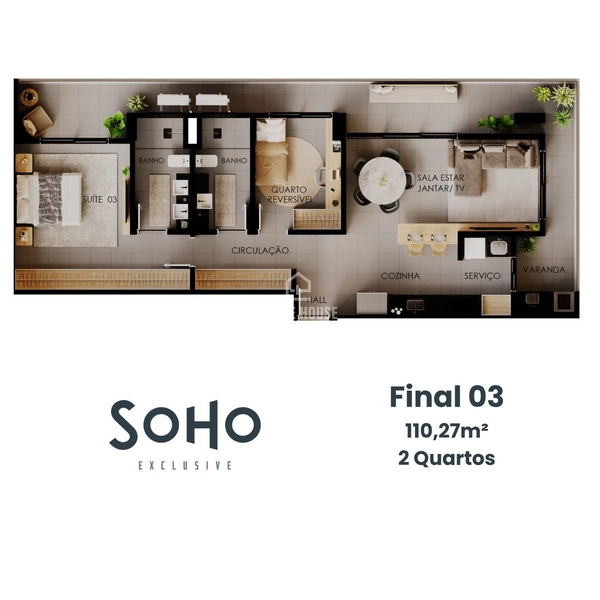 Apartamento com 2 dormitórios à venda, 80 m² por R$ 885.900,00 - Copac: 6ª foto da galeria de imagens do imóvel