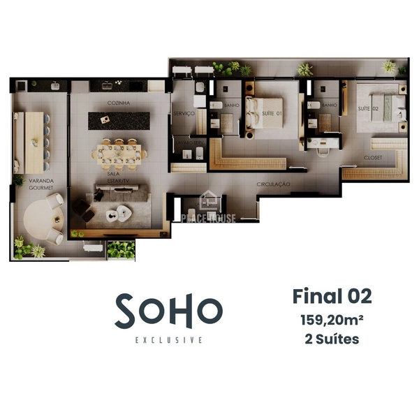 Apartamento com 2 dormitórios à venda, 80 m² por R$ 885.900,00 - Copac: 7ª foto da galeria de imagens do imóvel