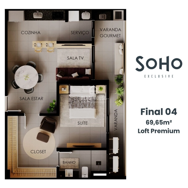 Apartamento com 2 dormitórios à venda, 80 m² por R$ 885.900,00 - Copac: 5ª foto da galeria de imagens do imóvel