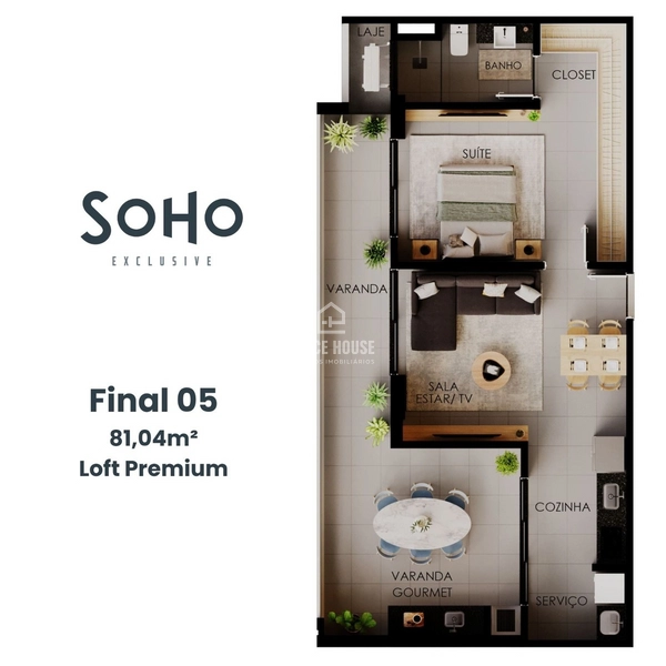 Apartamento com 2 dormitórios à venda, 80 m² por R$ 885.900,00 - Copac: 4ª foto da galeria de imagens do imóvel