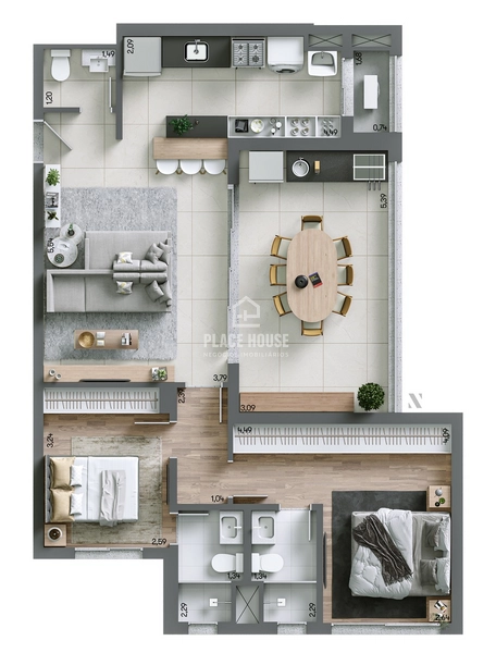 Apartamento com 2 ou 3 quartos 1 suíte - Gávea: 35ª foto da galeria de imagens do imóvel