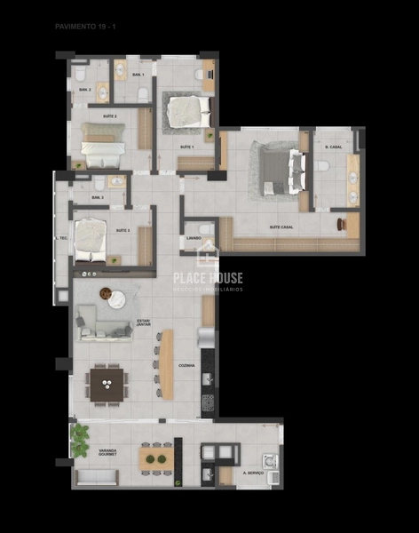 Apartamento a venda, Garnet, a partir de 117 m²- Copacabana-Uberlandia: 20ª foto da galeria de imagens do imóvel