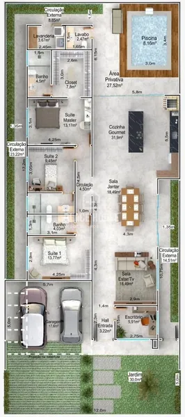 Casa com 3 dormitórios à venda, 180 m² por R$ 1.550.000,00 - Novo Mundo - Uberlâ: 2ª foto da galeria de imagens do imóvel