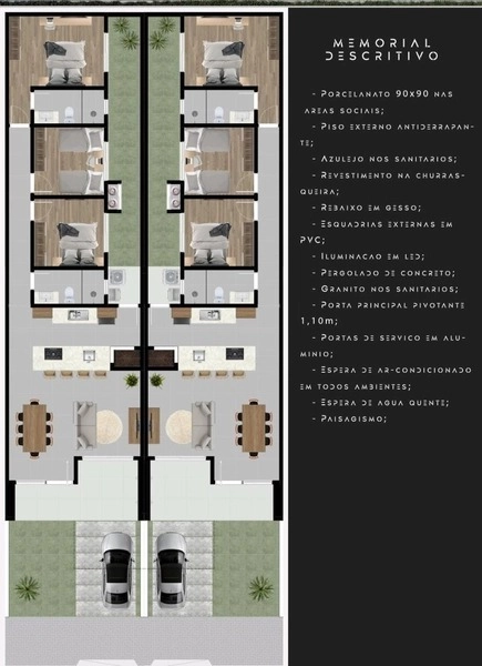 CASAS 3 DORMITÓRIOS (1 SUITE) - ALTO PADRÃO - 100M DO MAR: 5ª foto da galeria de imagens do imóvel