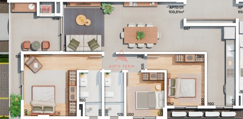 Apartamento 3 quartos no Líder Chapecó: 11ª foto da galeria de imagens do imóvel