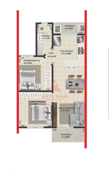 Casa 2 quartos Mirante do Trevo: 2ª foto da galeria de imagens do imóvel