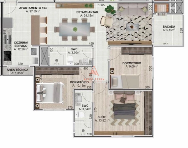 Apartamento 3 quartos em Chapecó: 16ª foto da galeria de imagens do imóvel