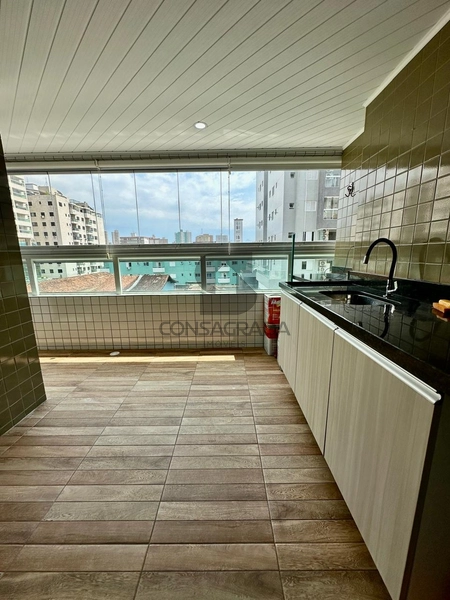 Apartamento na Praia Grande no bairro Canto do Forte.: 3ª foto da galeria de imagens do imóvel