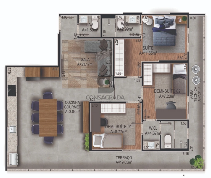 Lançamento na Praia Grande no Bairro Canto do Forte.: 2ª foto da galeria de imagens do imóvel