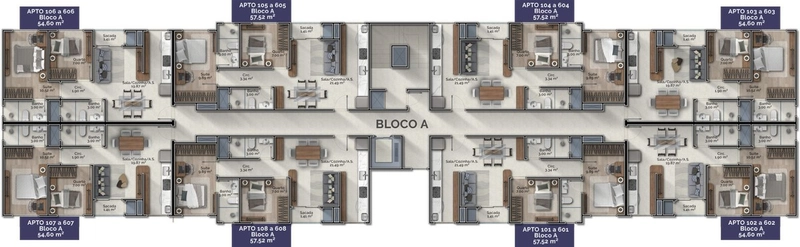 Apartamento com 2 dormitórios sendo 1 suíte e 1 vaga de garagem: 8ª foto da galeria de imagens do imóvel