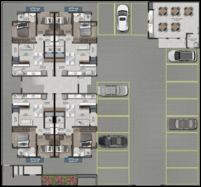 Apartamento com 2 dormitórios sendo 1 suíte com 1 vaga: 3ª foto da galeria de imagens do imóvel