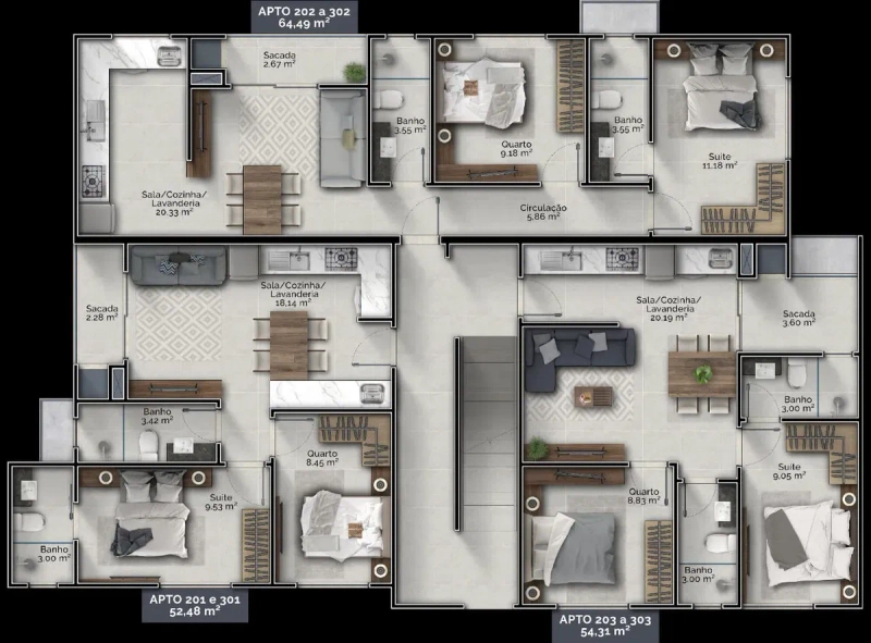 Apartamento com 2 dormitórios sendo 1 suíte e 1 vaga: 2ª foto da galeria de imagens do imóvel