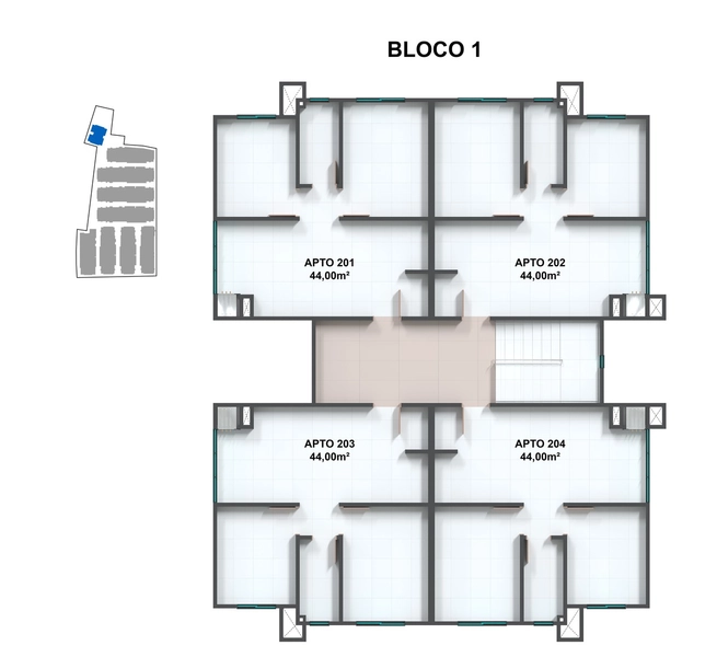 Apartamento de 1 dormitório em Portobelo: 4ª foto da galeria de imagens do imóvel