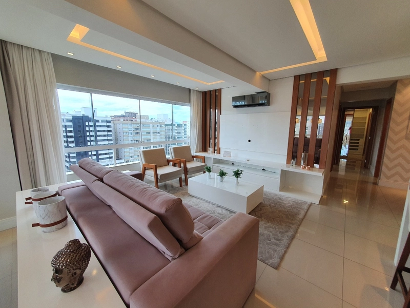 APTO 12° ANDAR 3 DORMS., 2 VAGAS ESTAC.,  DECORADO VISTA MAR: 4ª foto da galeria de imagens do imóvel