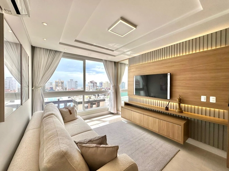 Apartamento no centro mobiliado e decorado com vista para o mar