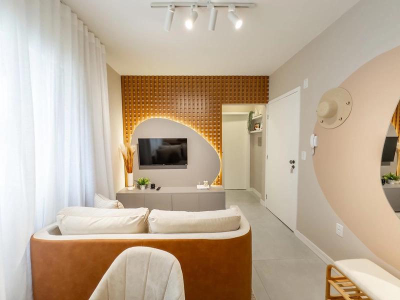 Apartamento finamente mobiliado e decorado ao lado de Praça: 8ª foto da galeria de imagens do imóvel