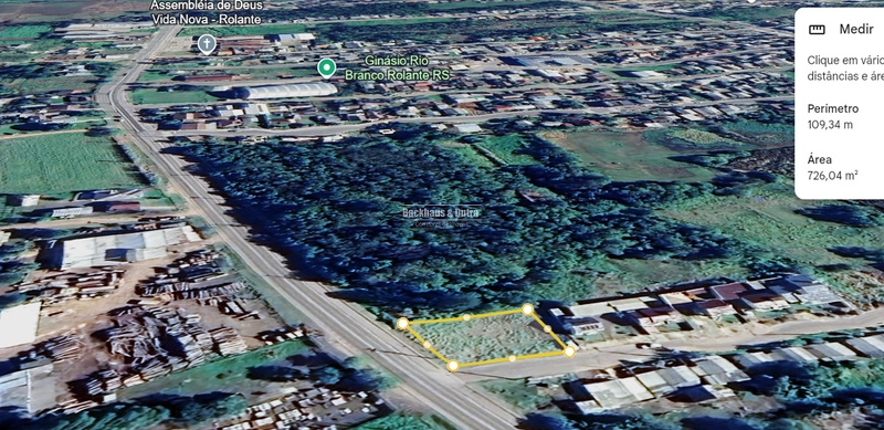 ROLANTE- TERRENO 527 M² AS MARGENS RS 239 - RIO BRANCO: 2ª foto da galeria de imagens do imóvel