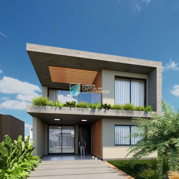 Sobrado beira lago em construção