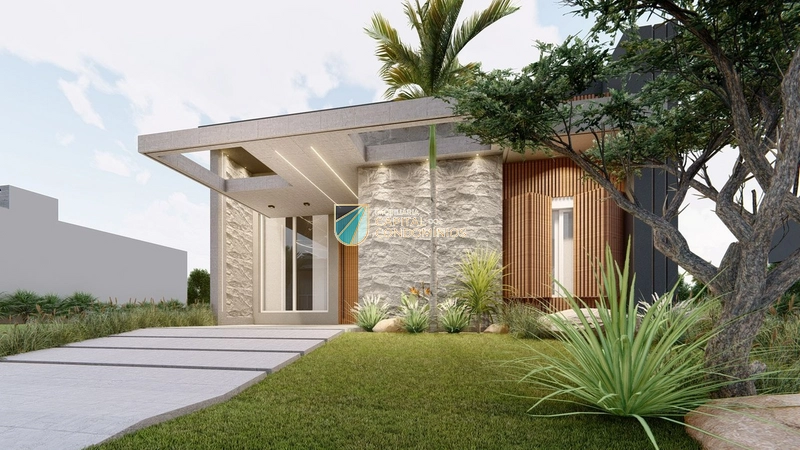 Excelente casa de esquina com vista para o lago no condomínio Blue.