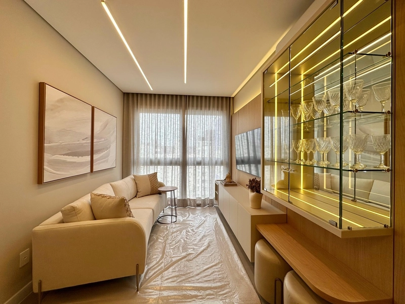 Apartamento 2 Dormitórios mobiliado,  decorado e de frente: 5ª foto da galeria de imagens do imóvel