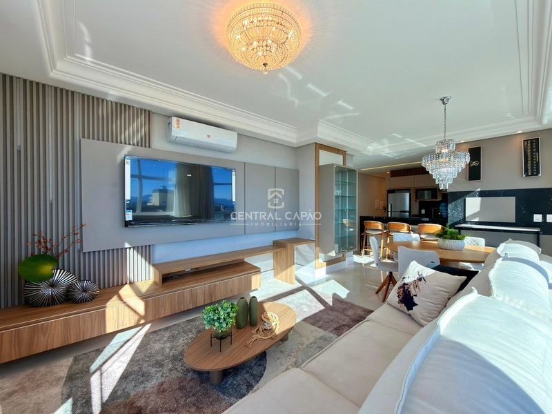 Apartamento de 3 dormitórios alto padrão mobiliado e decorado