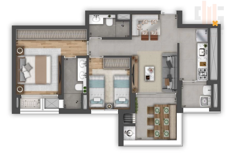 Apartamento 2 dormitórios Perdizes, em construção: 18ª foto da galeria de imagens do imóvel