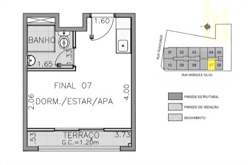Studio na Vila Romana próximo ao SESC Pompeia: 10ª foto da galeria de imagens do imóvel