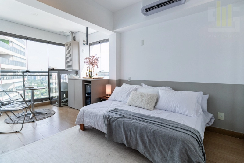 Apartamento studio mobiliado ao lado do metrô em Pinheiros com lazer: 11ª foto da galeria de imagens do imóvel