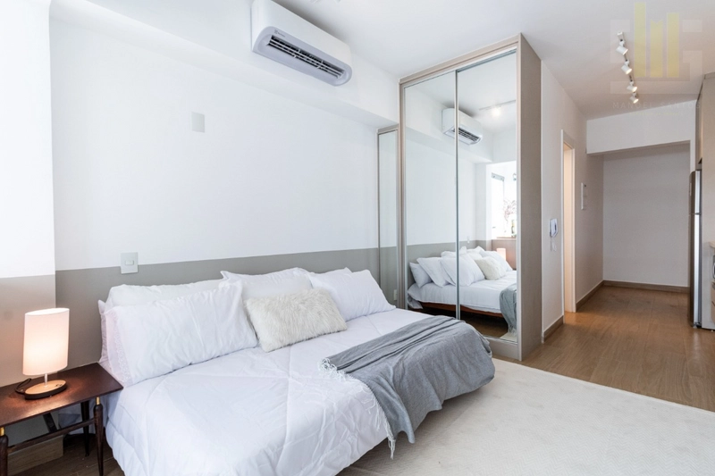 Apartamento studio mobiliado ao lado do metrô em Pinheiros com lazer: 10ª foto da galeria de imagens do imóvel