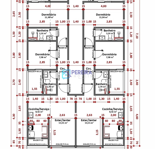 Apartamento na planta no centro: 3ª foto da galeria de imagens do imóvel