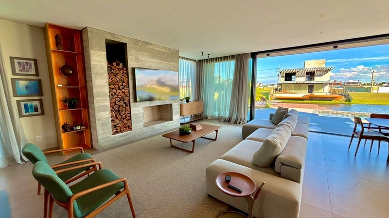 Sobrado de alto padrão beira lago no Amare Home Resort, com 6 suítes: 3ª foto da galeria de imagens do imóvel