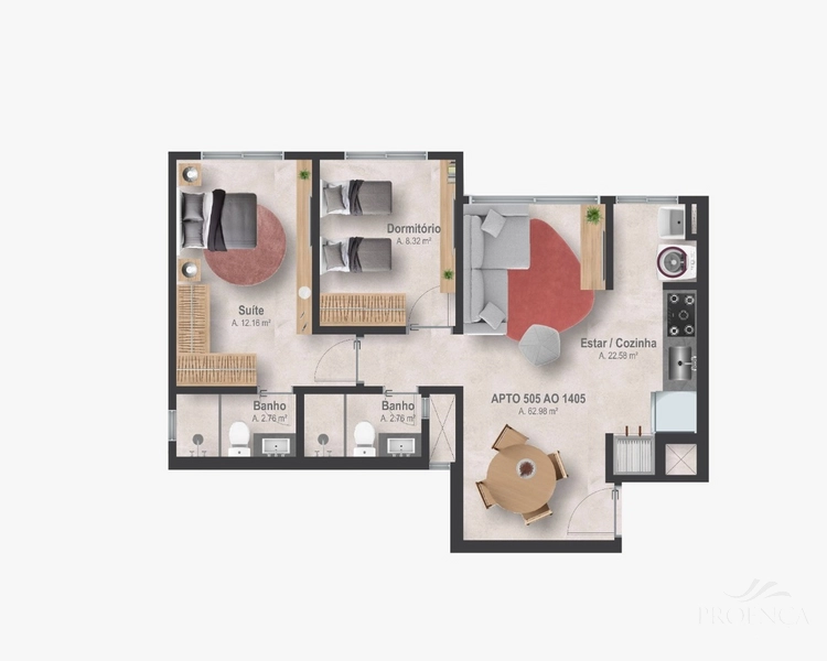 APARTAMENTO 2 DORMITÓRIOS PARA VENDA, ZONA NOVA EM CAPÃO DA CANOA.: 5ª foto da galeria de imagens do imóvel