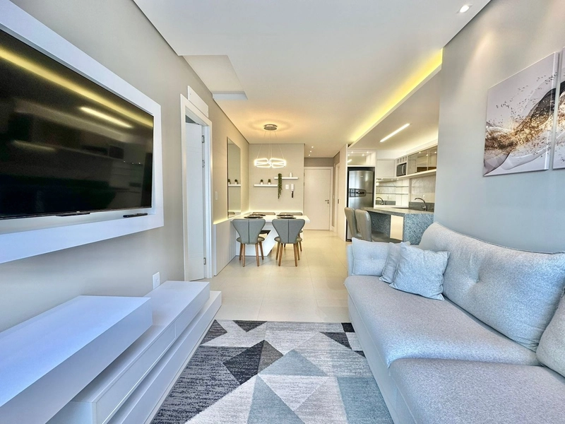 Apartamento de alto padrão com 1 suíte e infraestrutura completa