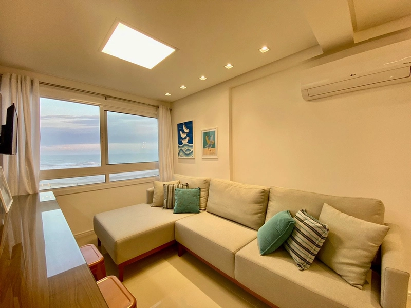 Apartamento com 2 suítes vista mar Mobiliado e Decorado!