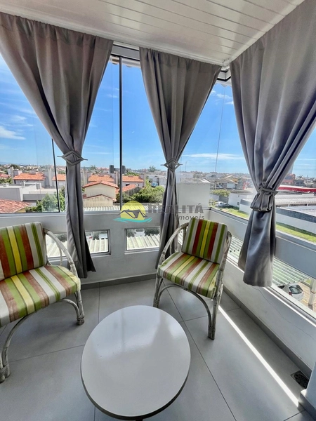 Apartamento 1 dormitório com churrasqueira | Frente norte