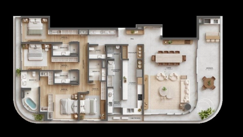 APARTAMENTO COM 4 SUITES EM JURERE INTERNACIONAL: 16ª foto da galeria de imagens do imóvel