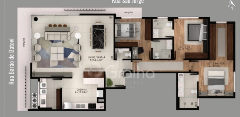 Apartamento de 153m² com 3 suítes no Centro: 25ª foto da galeria de imagens do imóvel