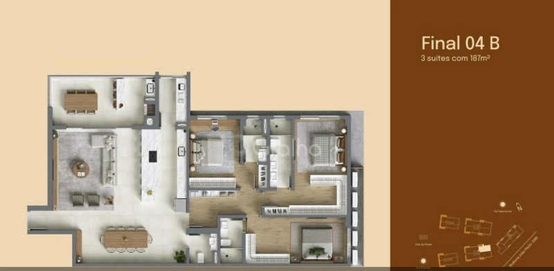 Apartamento de 188m² com 3 suítes em João Paulo: 26ª foto da galeria de imagens do imóvel