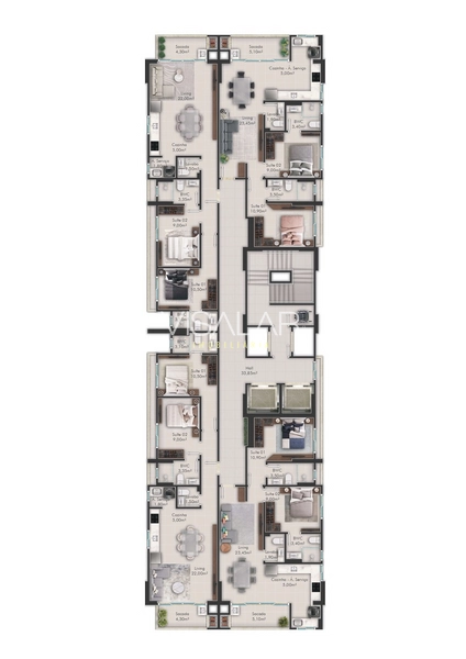 APARTAMENTO ALTO PADRÃO À VENDA EM ITAPEMA/SC - RARO RESIDENCIAL: 20ª foto da galeria de imagens do imóvel