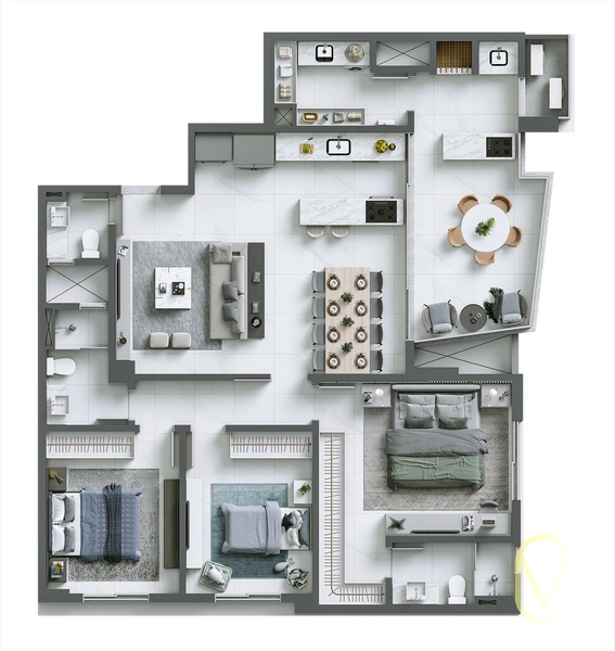 Apartamento á Venda no Centro de Criciúma-SC: 22ª foto da galeria de imagens do imóvel