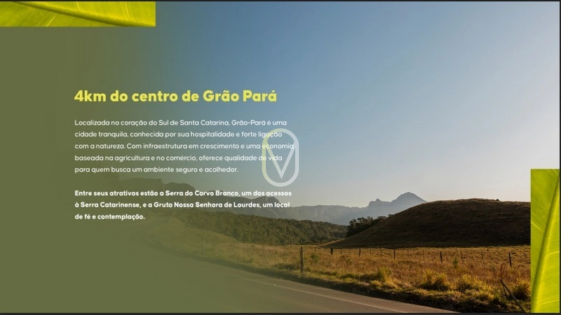 LOTE À VENDA EM GRÃO PARÁ-SC - AVISTOSO: 4ª foto da galeria de imagens do imóvel