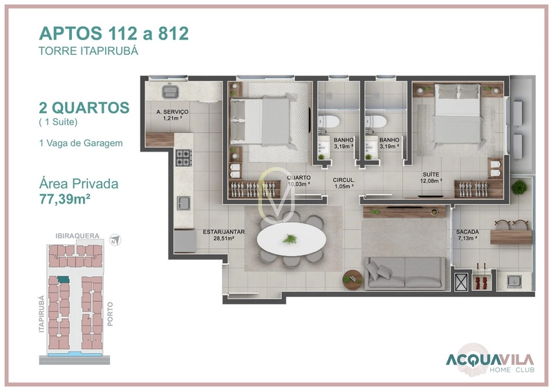 Apartamento á Venda na Praia a Vila em Imbituba-SC: 19ª foto da galeria de imagens do imóvel